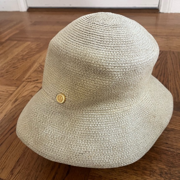 Eric Javits Stunning squishee Cream Straw Beach Bucket Hat - Picture 3 of 7